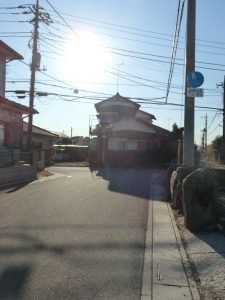 ピアノ教室近隣住宅地Ｔ字路